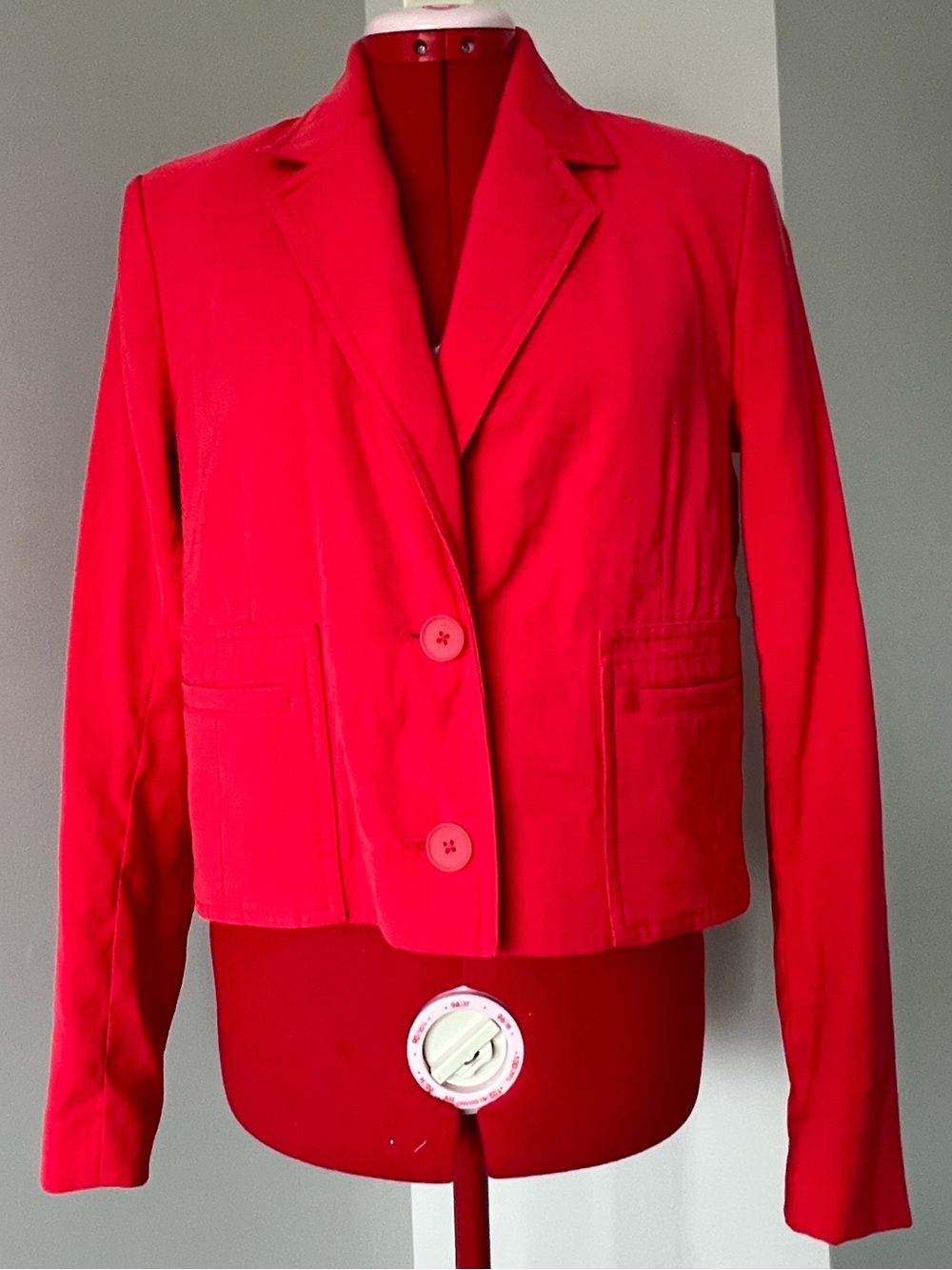 DKNY Bright Red Women's Tailored Blazer